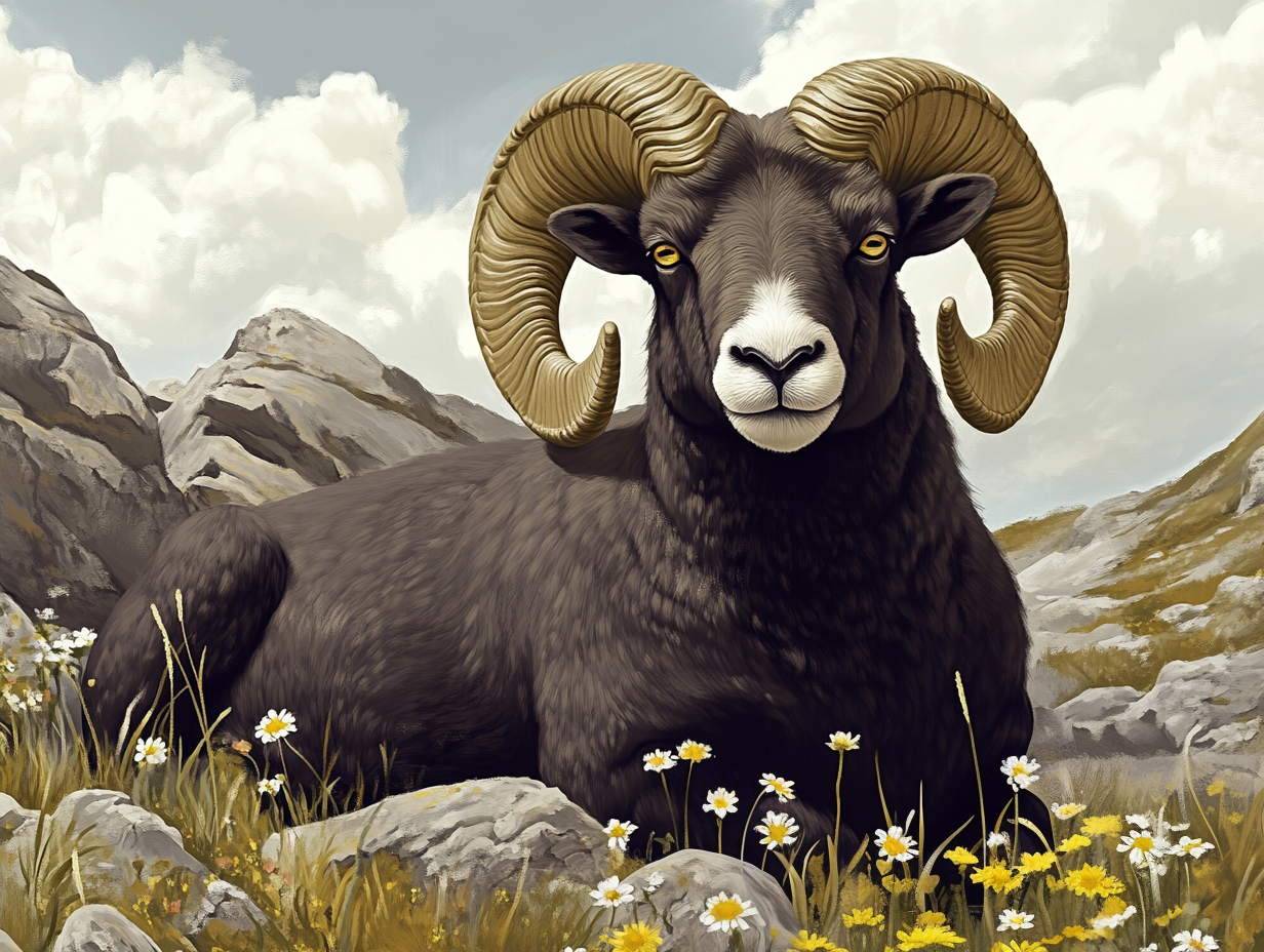 The beauty of the black ram