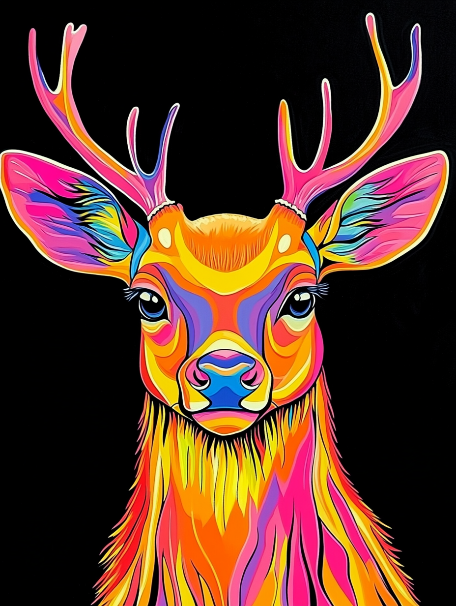 Vibrant Pop Art Deer