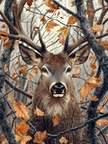Cerf au cœur de l'automne