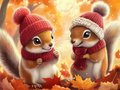 Squirrels ready for winter