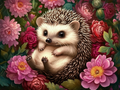 The flowering nest of a little Hedgehog