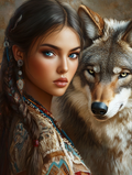 Le lien sacré de la femme et du loup