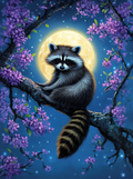 Night watchman in a flowering tree