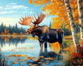L’orignal et les couleurs d’automne