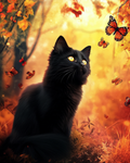 Envol de papillons sous un ciel d’automne