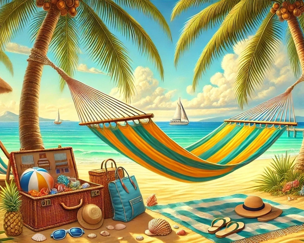 Détente sous les cocotiers