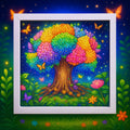 Arbre Arc-en-Ciel – Mini Cadre avec Pied Support
