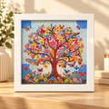 Arbre magique aux papillons – Mini Cadre avec Pied Support
