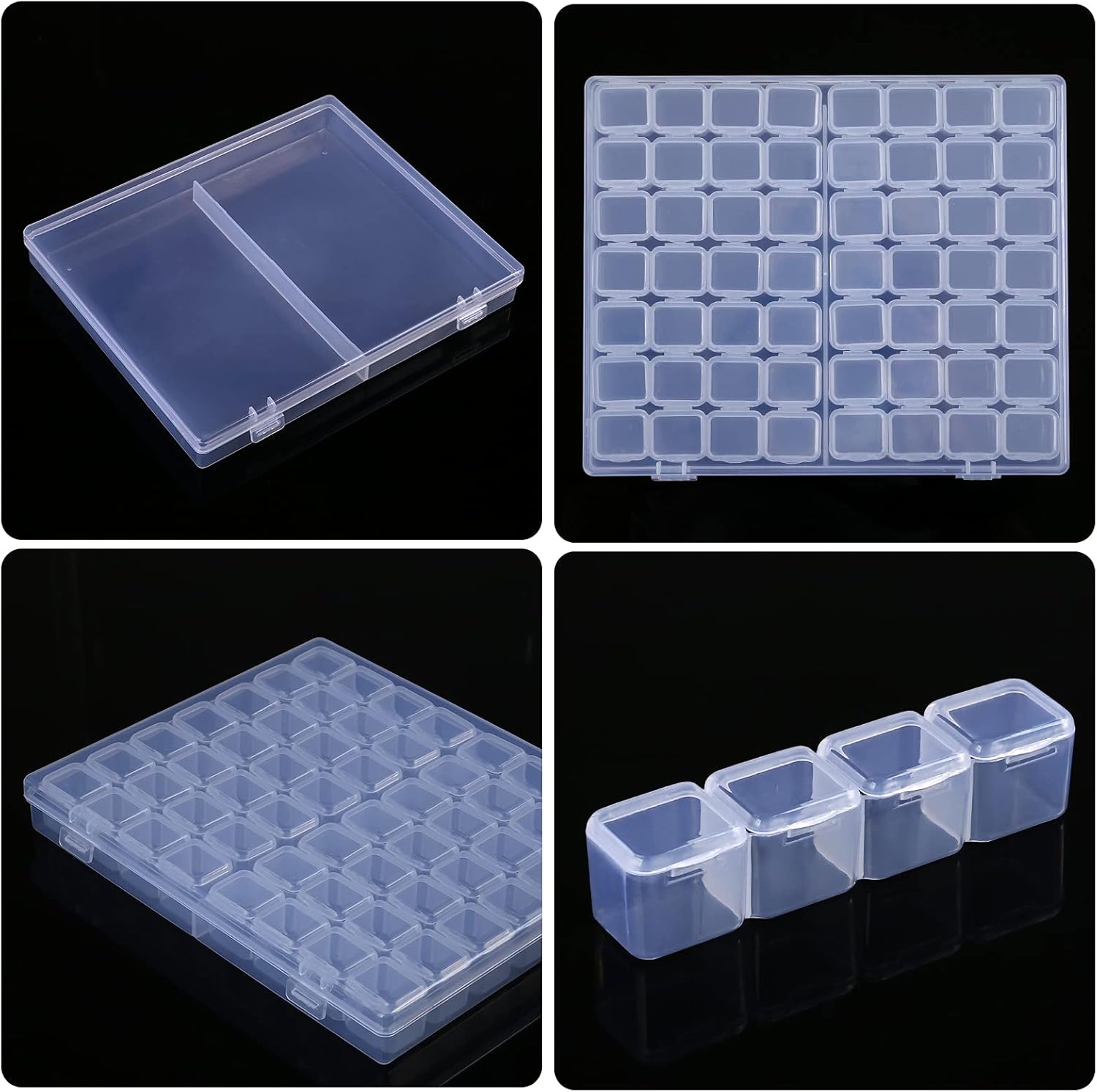 Storage Boxes with 56 Compartments