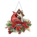 Cardinal en Éclats de Diamants – Suspension en Broderie Diamant