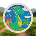 Dino et Volcan Magique – Mini Cadre avec Pied Support