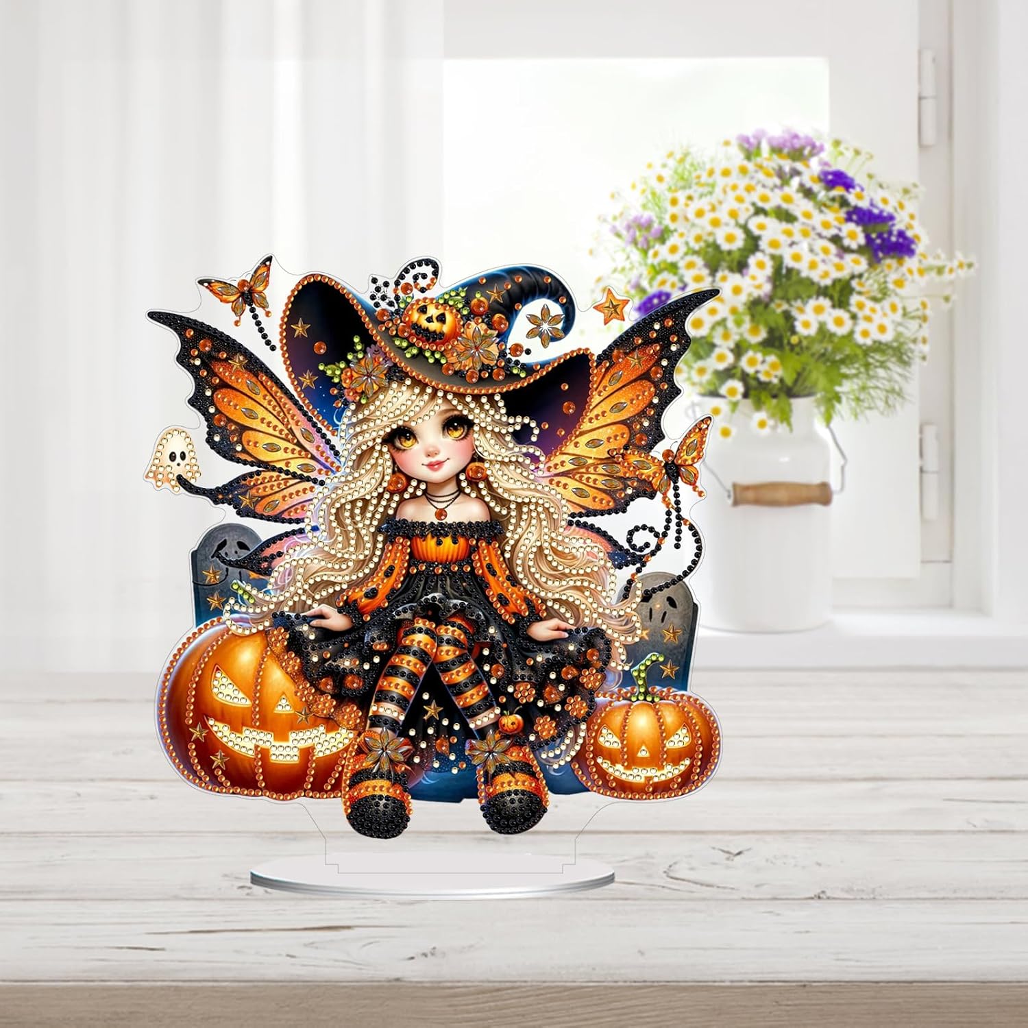 Fée Sorcière d’Halloween – Objet Décoratif sur Pied