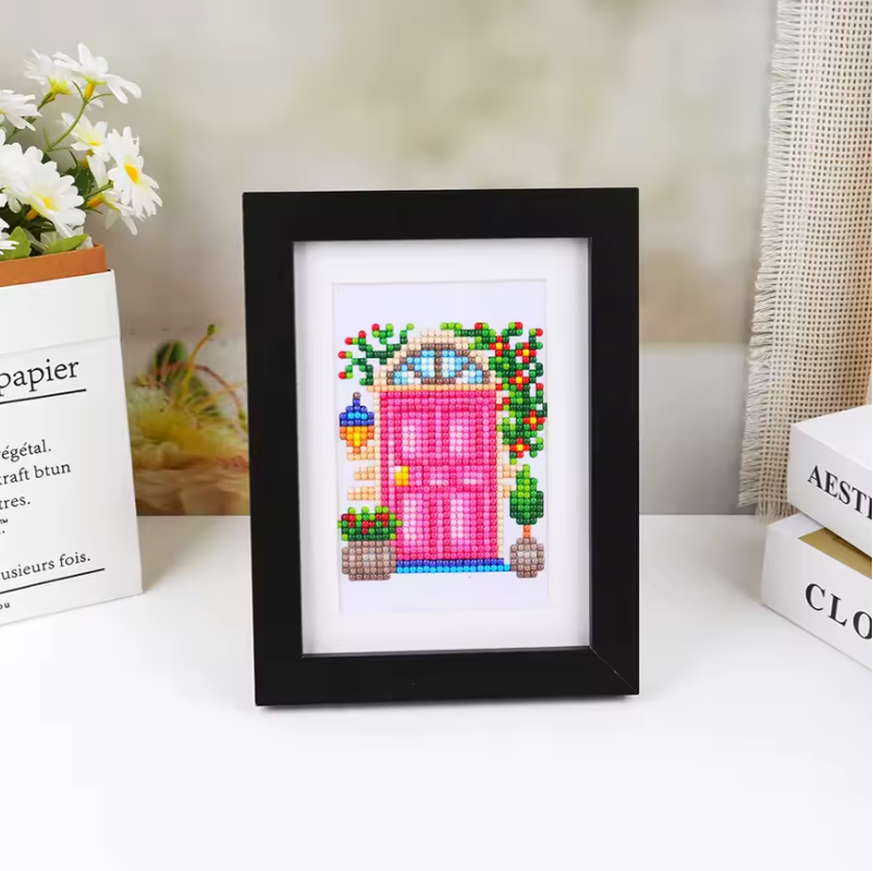 Lot de 6 Mini Diamond Painting – Jolies portes fleuries