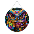 La chouette aux mille couleurs – Suspension en Broderie Diamant