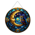 La chouette lunaire – Suspension en Broderie Diamant