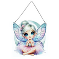 Kleine Fee mit Kristallflügeln – Diamant Painting Hänger