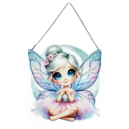 Little fairy with crystal wings – Diamond Painting Hanging Decoration