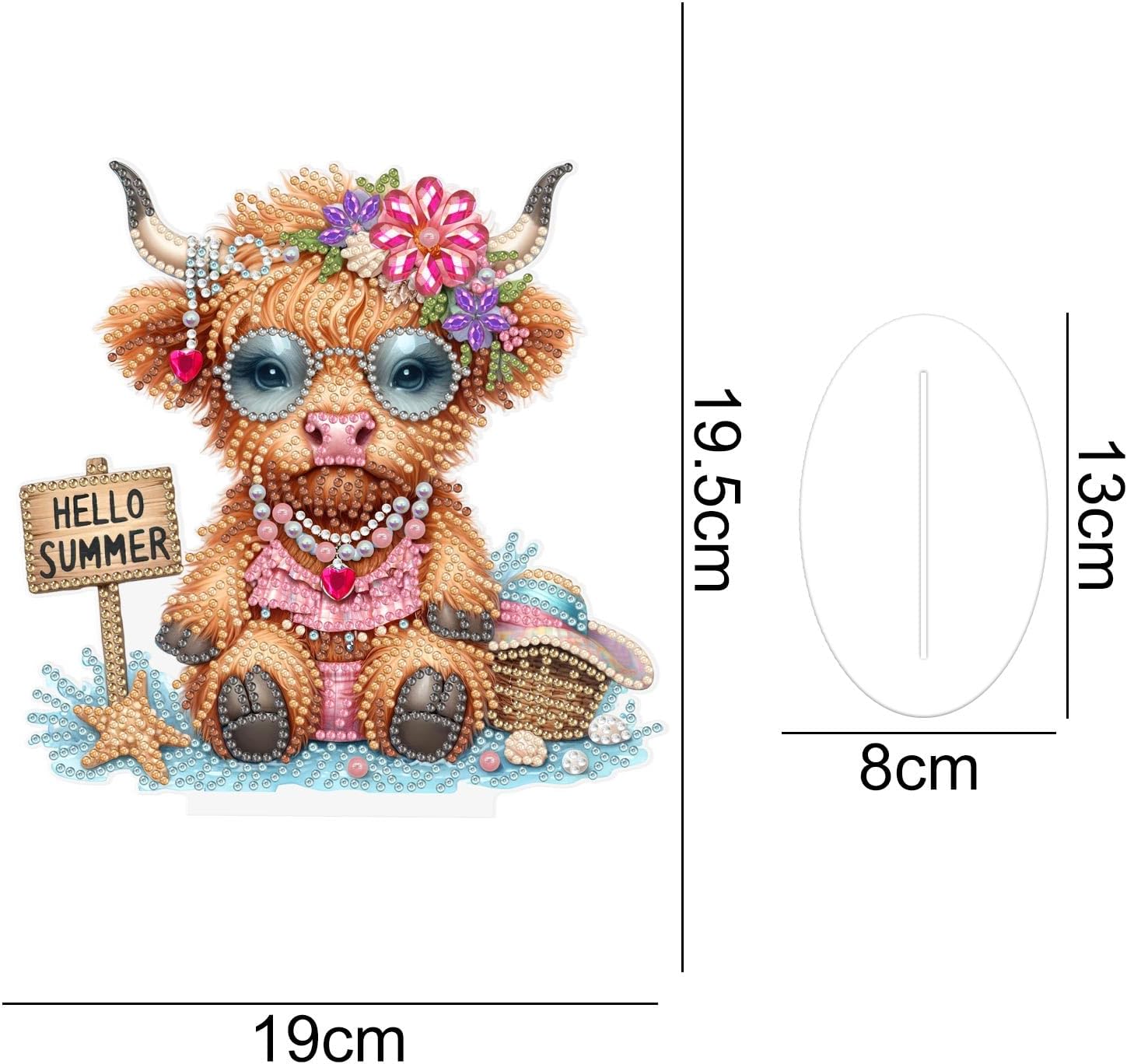 La petite vache des vacances – Objet Décoratif sur Pied