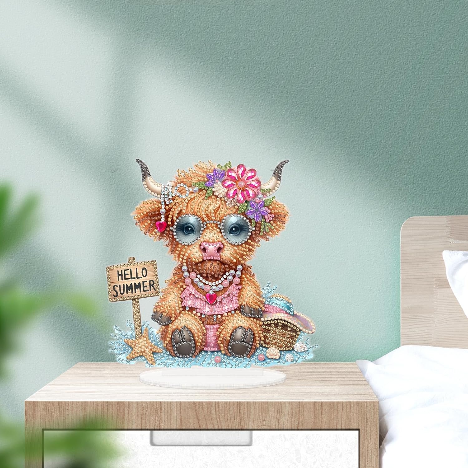 La petite vache des vacances – Objet Décoratif sur Pied