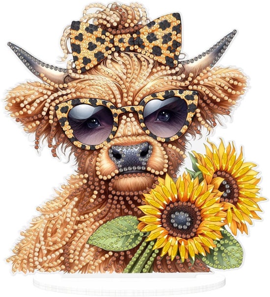 La vache aux tournesols – Objet Décoratif sur Pied