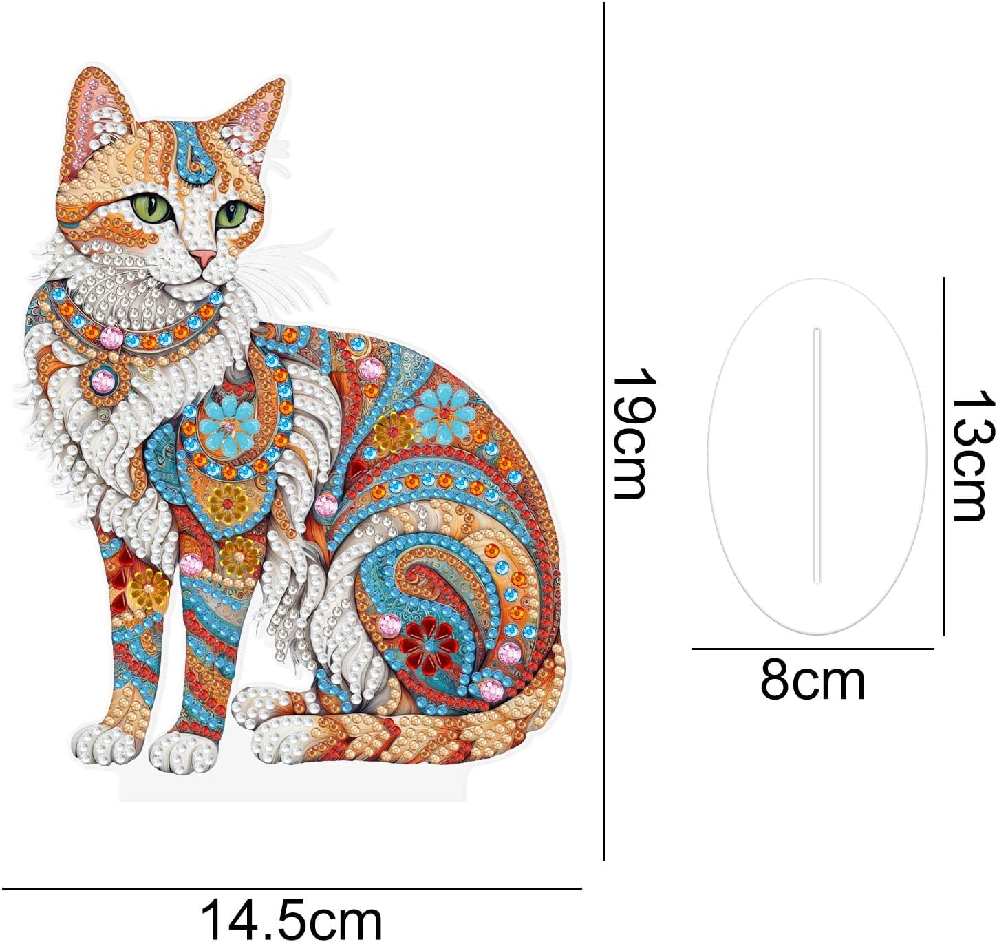 Le chat mosaïque – Objet Décoratif sur Pied