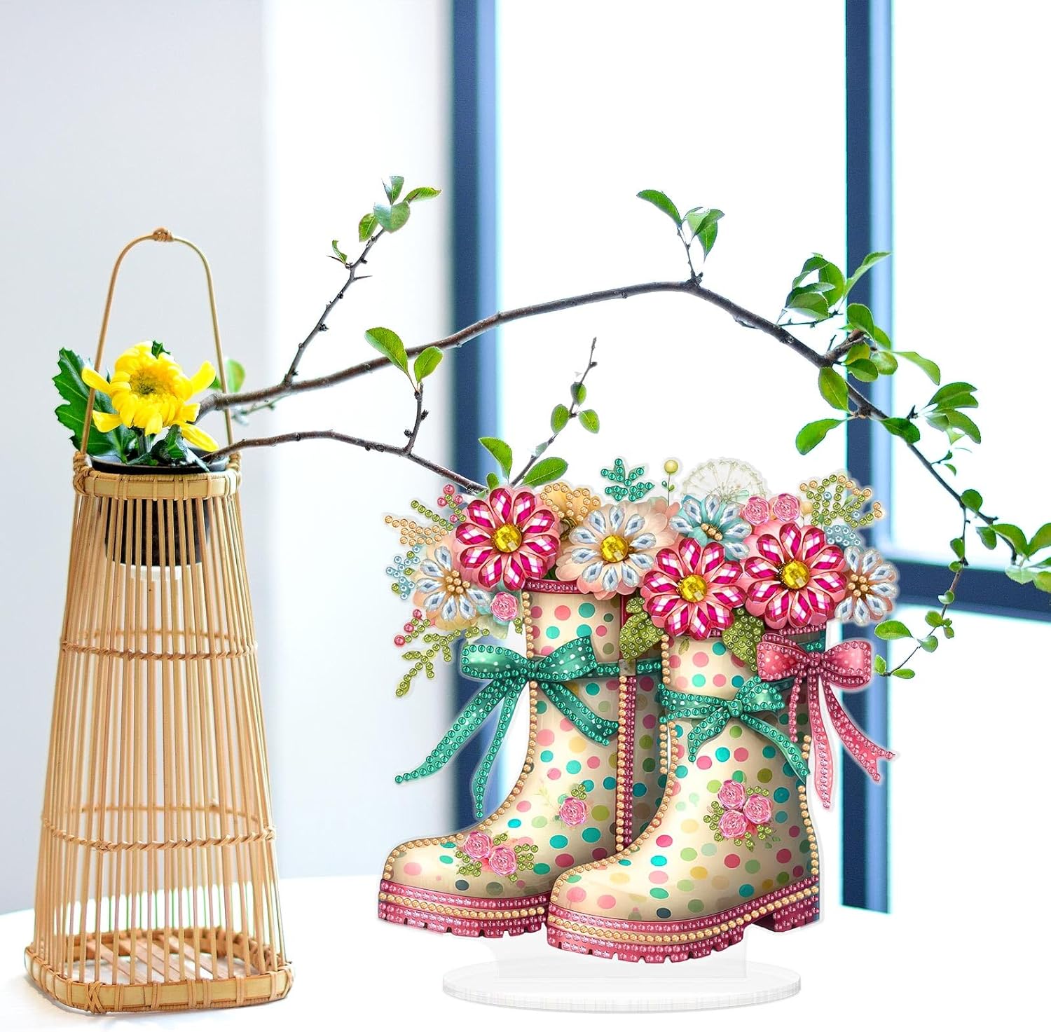 Les bottes fleuries du jardin – Objet Décoratif sur Pied