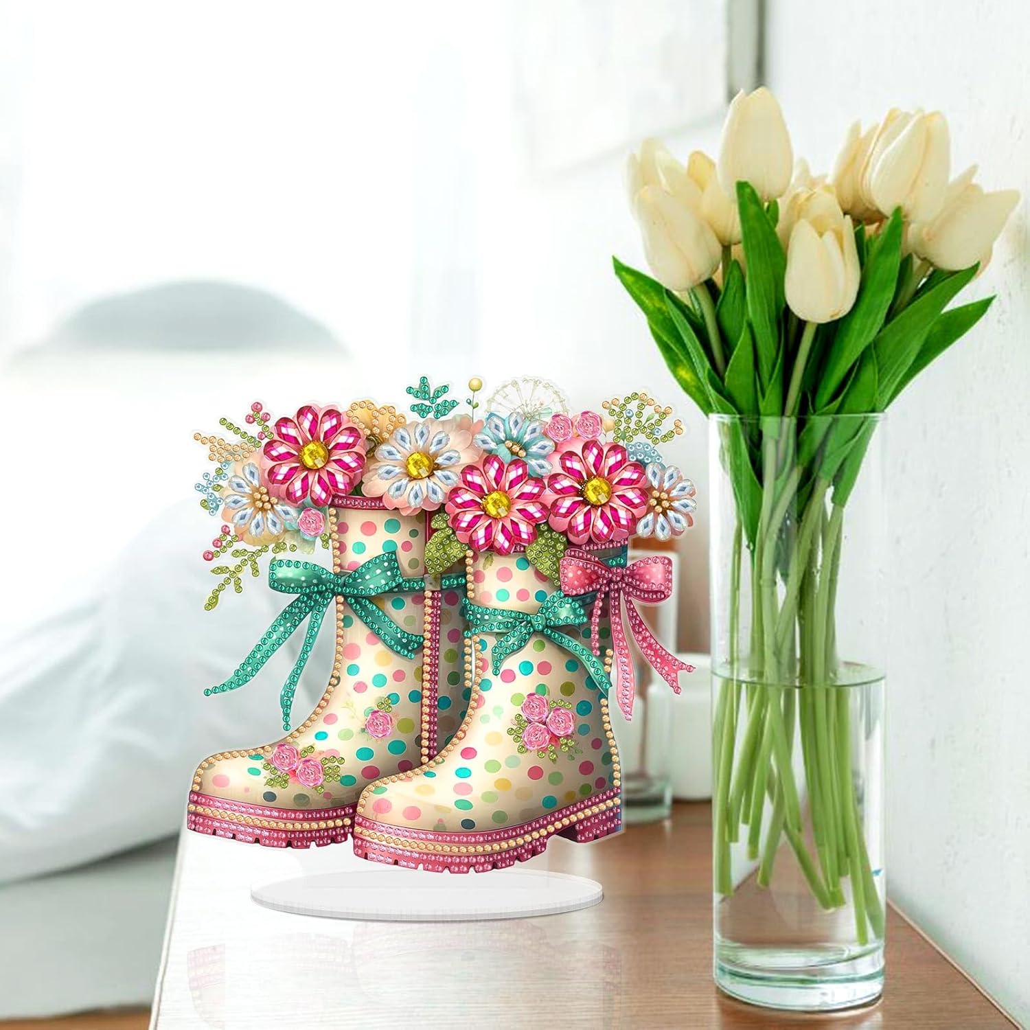Les bottes fleuries du jardin – Objet Décoratif sur Pied