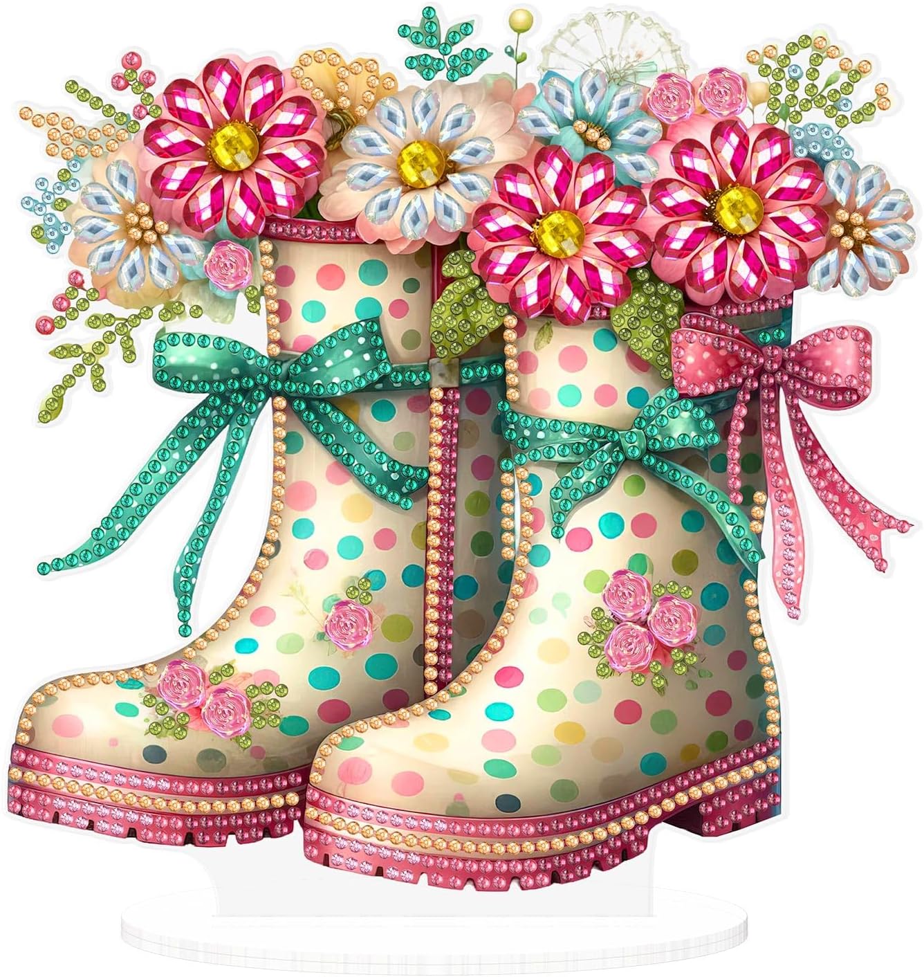 Les bottes fleuries du jardin – Objet Décoratif sur Pied
