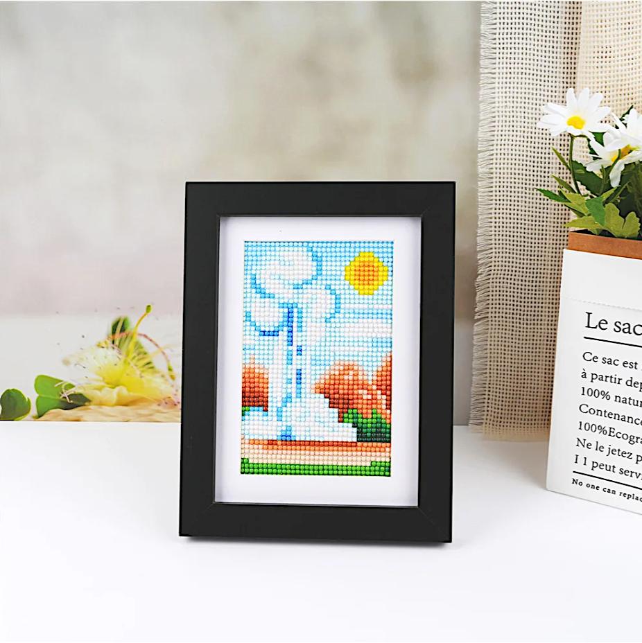 10er-Set Mini Diamond Painting – Weltwunder
