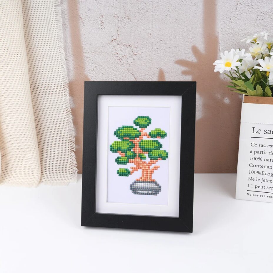 12er-Set Mini Diamond Painting – Zimmerpflanzen