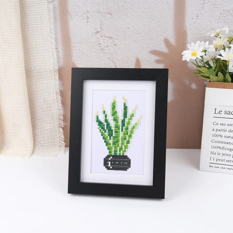 12er-Set Mini Diamond Painting – Zimmerpflanzen