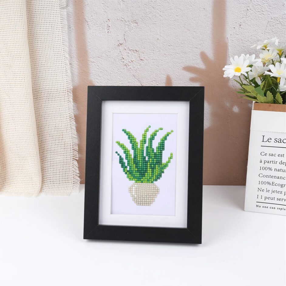 12er-Set Mini Diamond Painting – Zimmerpflanzen