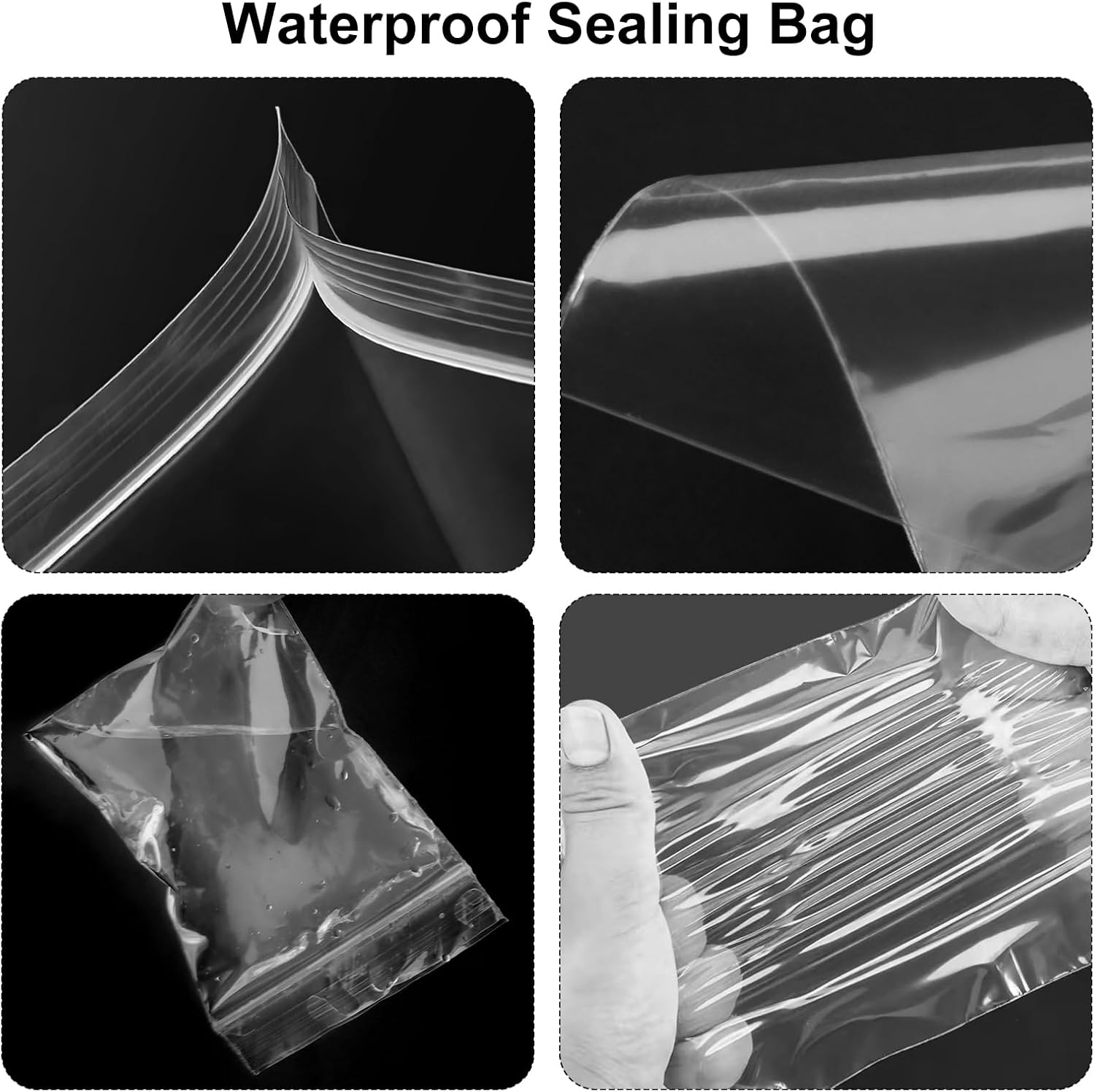 Lot de 100 Sachets Zip Refermables – 6 x 9cm