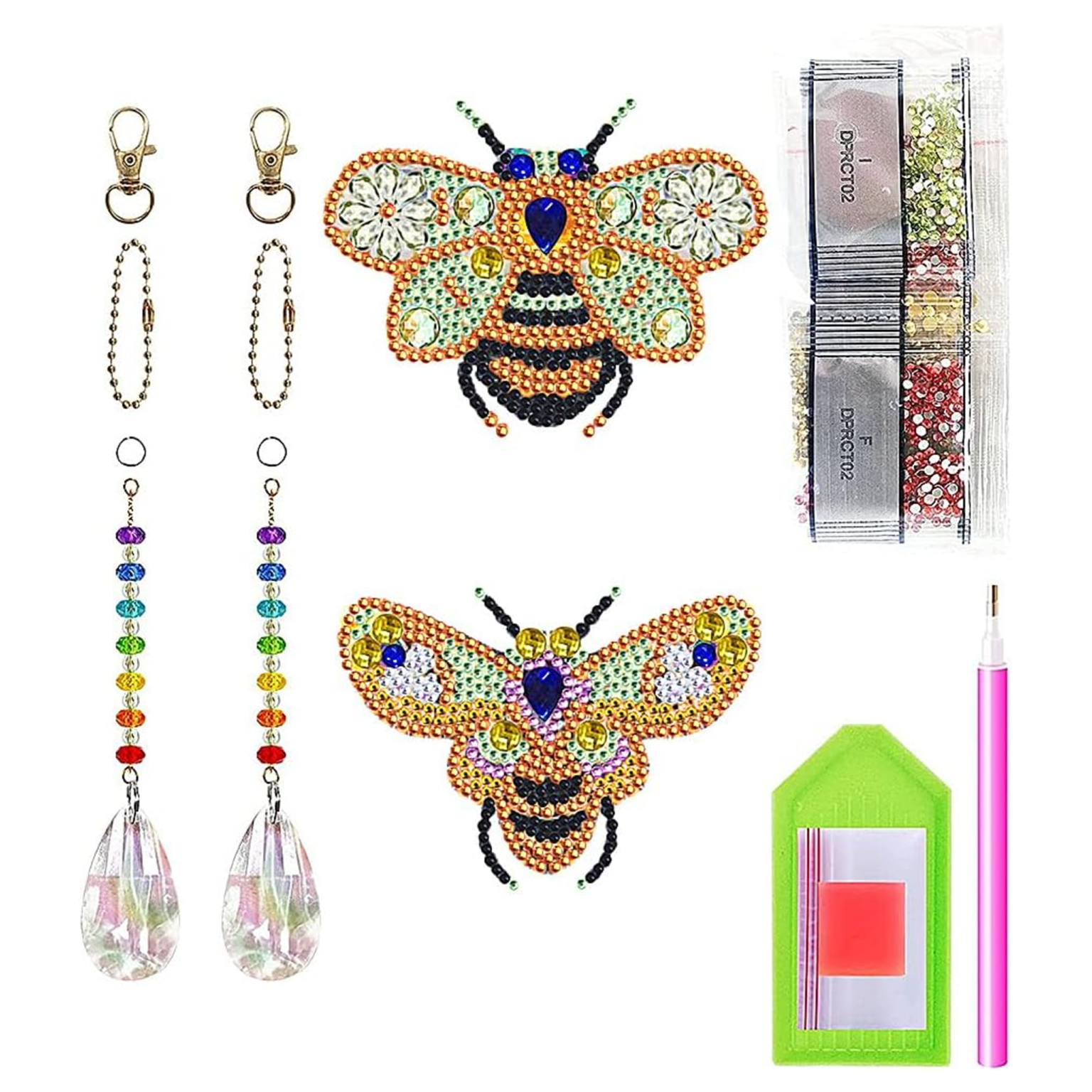 Set of 2 Suncatchers - Bees' Melody 🐝🌈