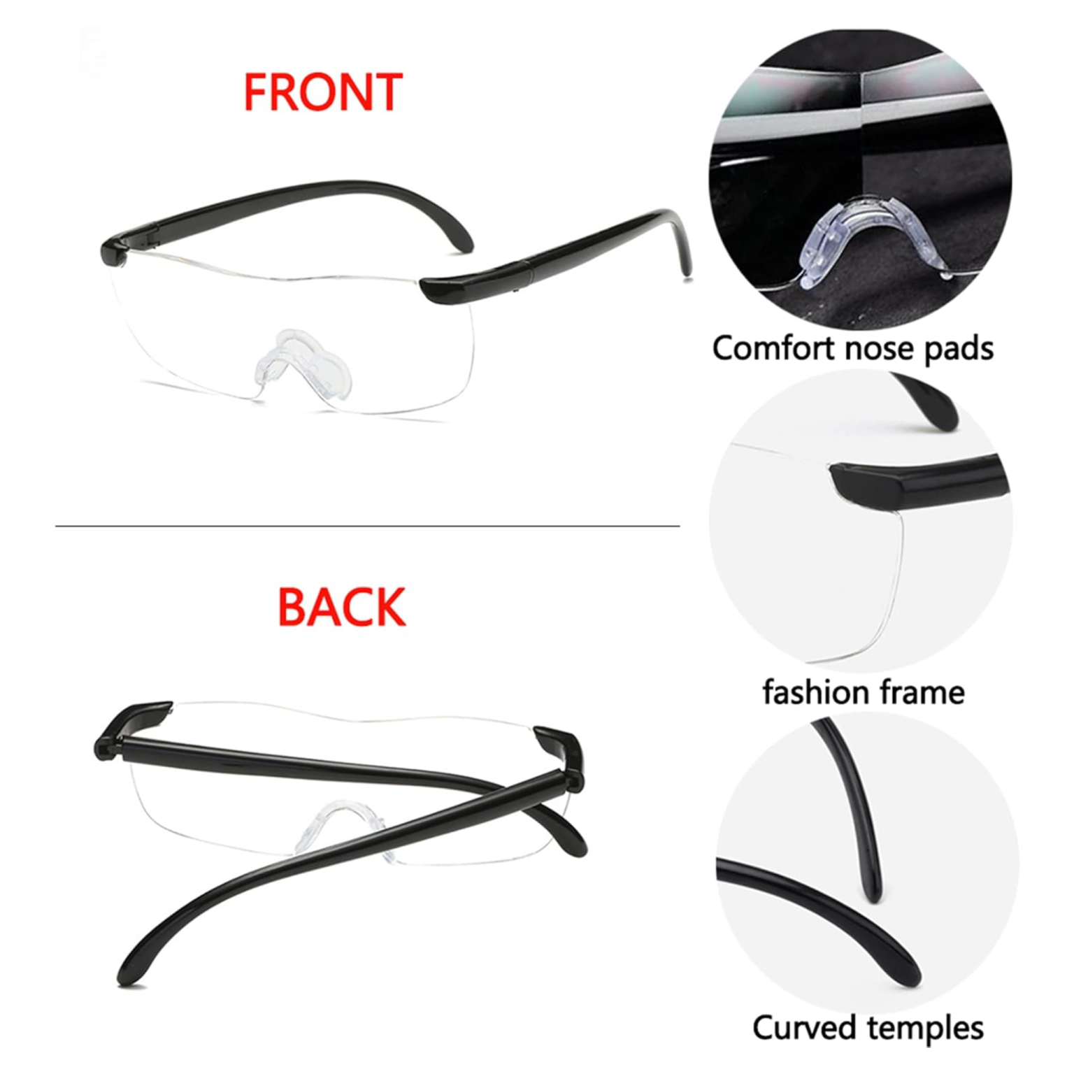 Lunettes grossissantes pour une meilleure précision