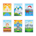Lot de 6 Mini Diamond Painting – Monuments du monde