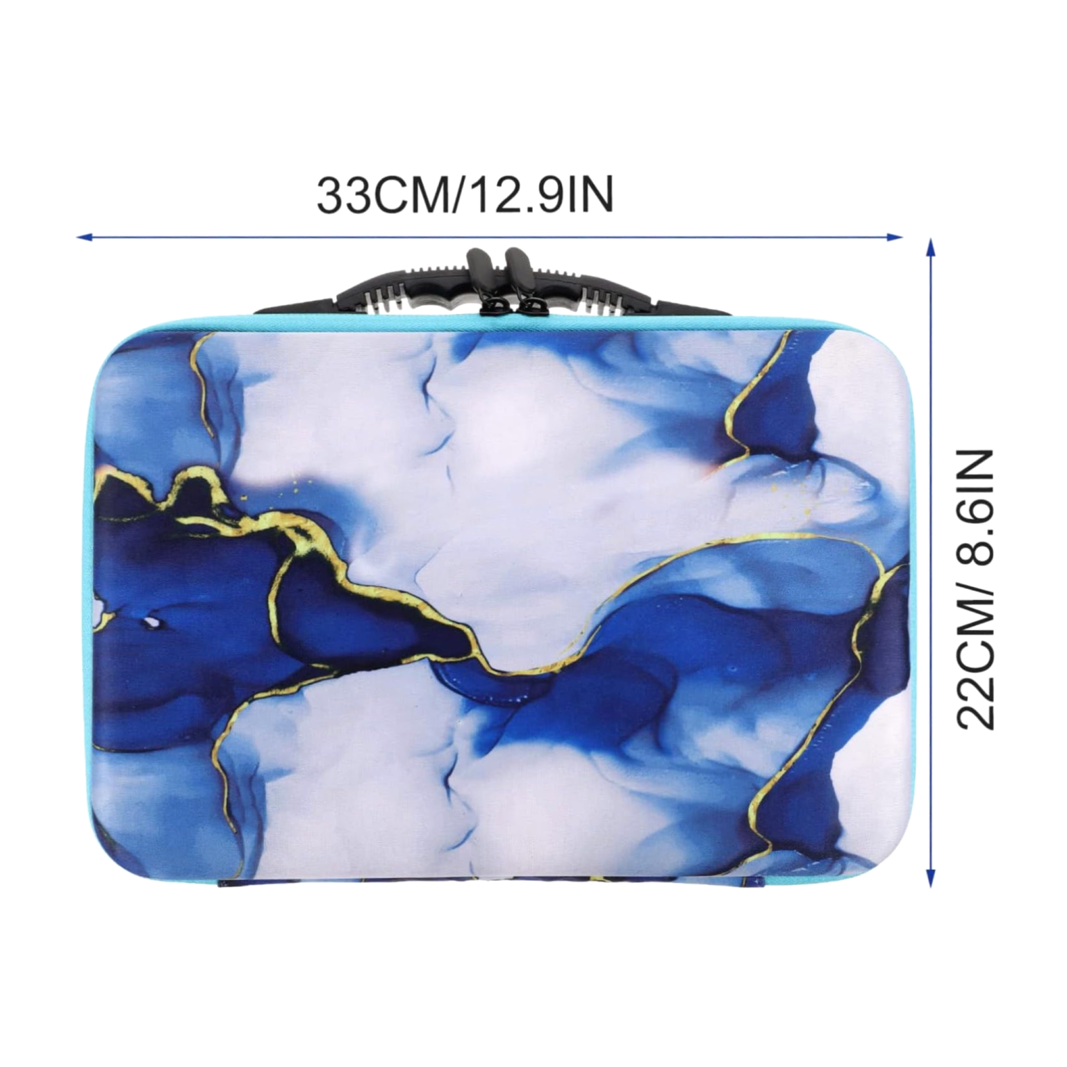 Valise 60 compartiments – Motif Bleu Marbré