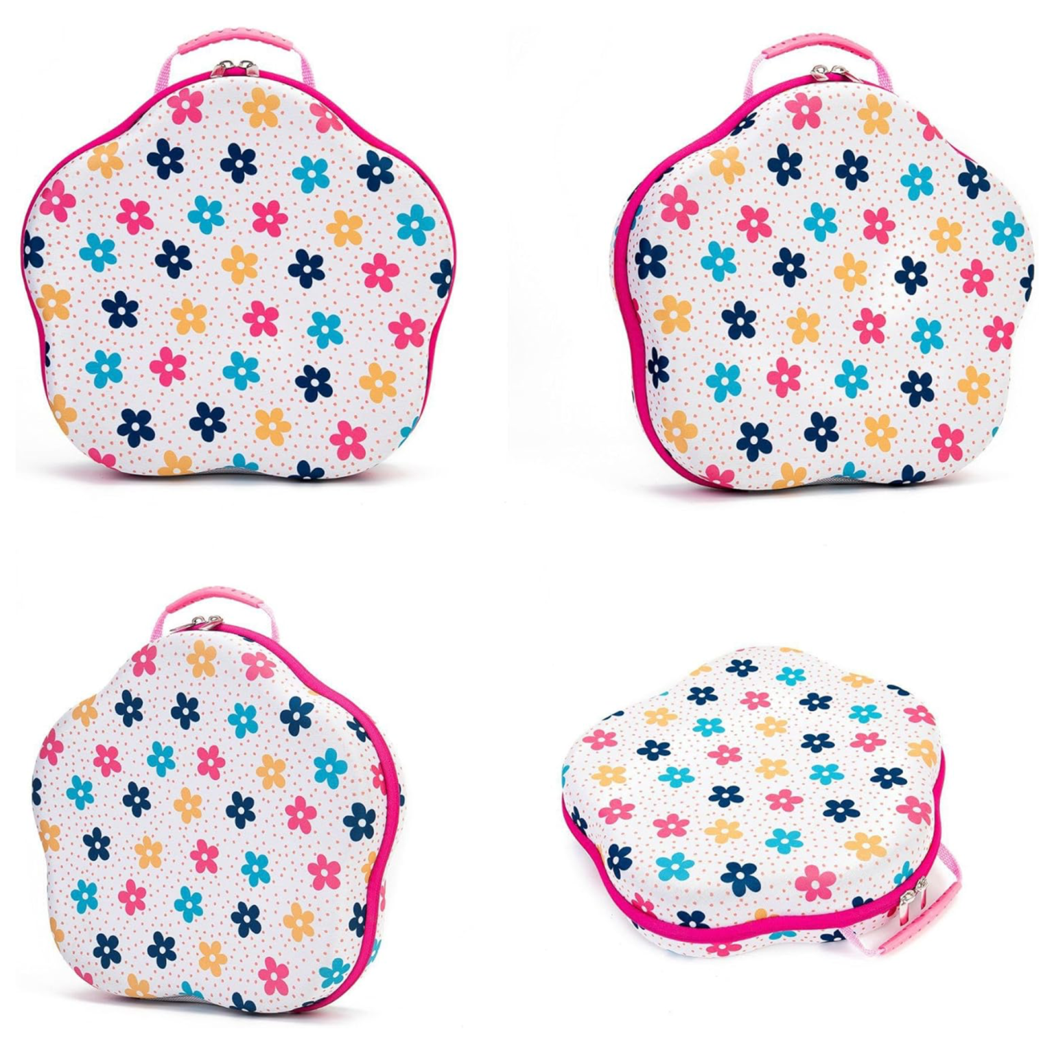 Valise Florale avec 70 Compartiments – Motif Fleurs Arc-en-Ciel