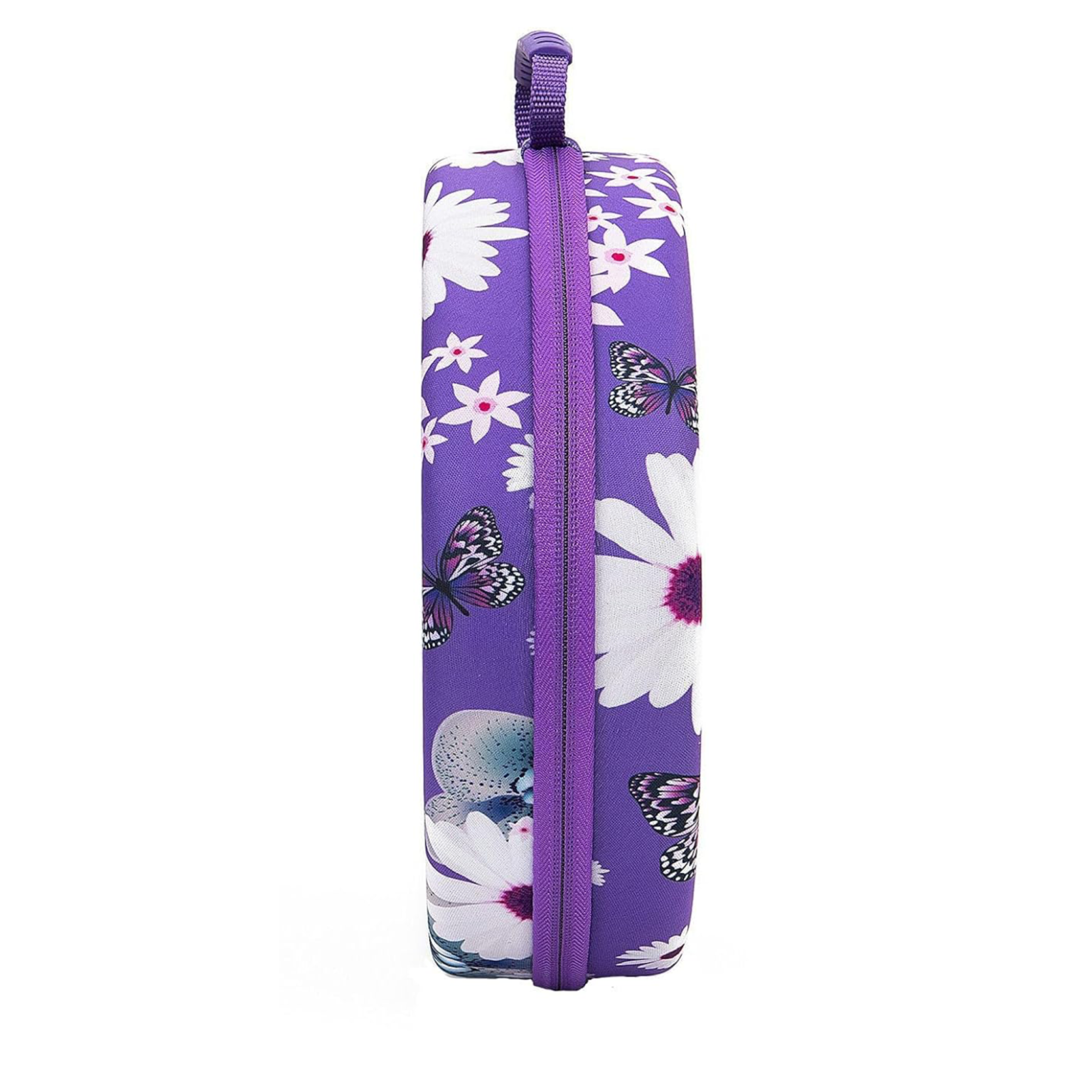 Valise Ronde 60 compartiments – Motif Floral et Papillons violets