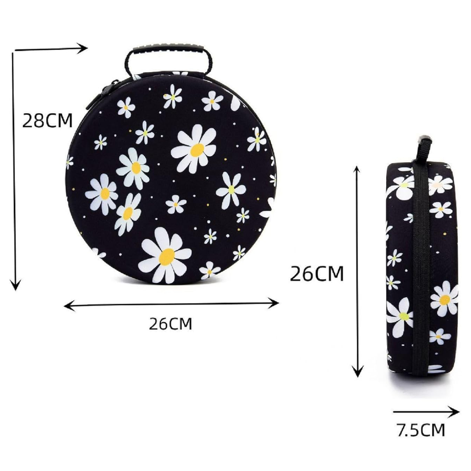 Valise Ronde 60 compartiments – Motif Marguerite