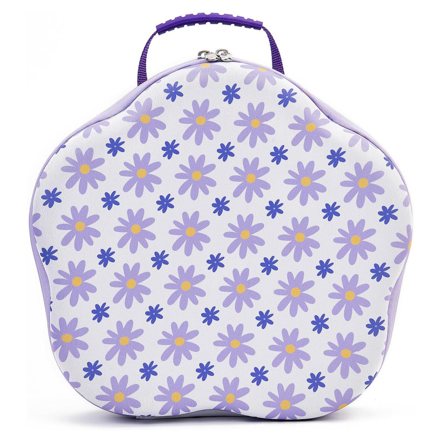 Valise Florale avec 70 Compartiments – Motif Marguerites Violettes