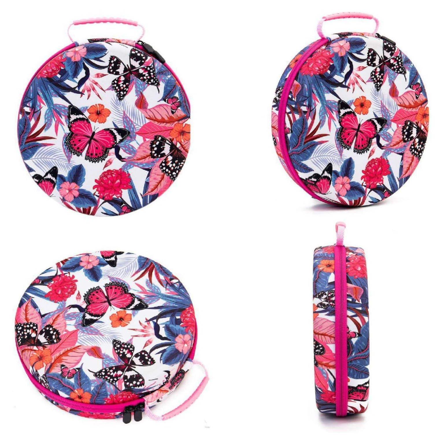 Valise Ronde 60 compartiments – Motif Papillons Tropicaux