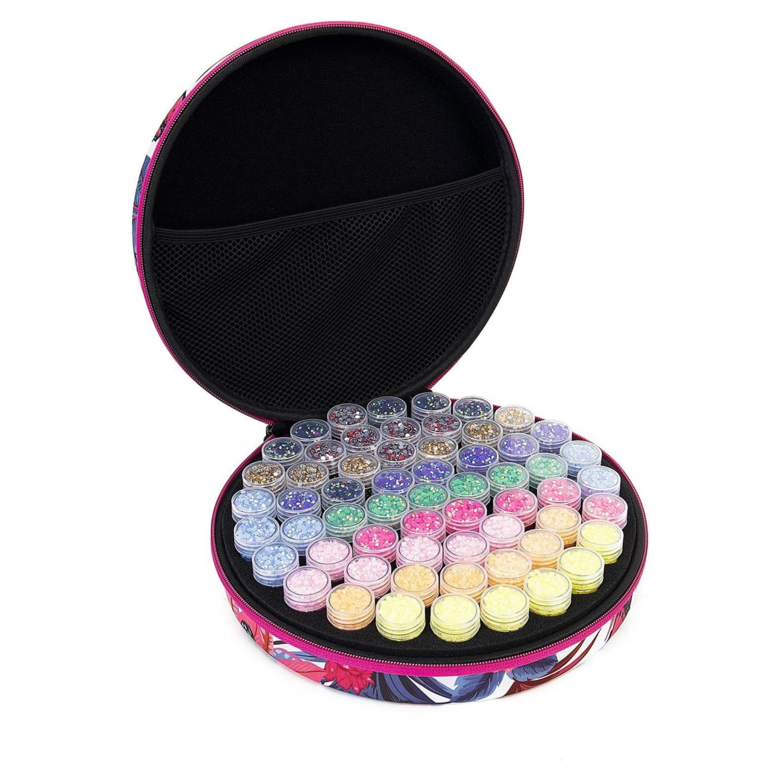 Valise Ronde 60 compartiments – Motif Papillons Tropicaux