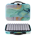 60-Compartment Case – Green Marble Pattern