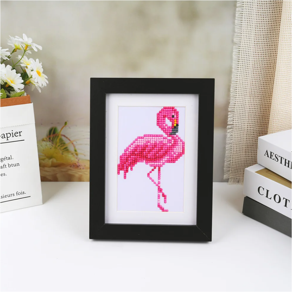 Lot de 8 Mini Diamond Painting - Oiseaux exotiques et fleuris