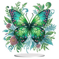 Papillon Émeraude – Objet Décoratif sur Pied