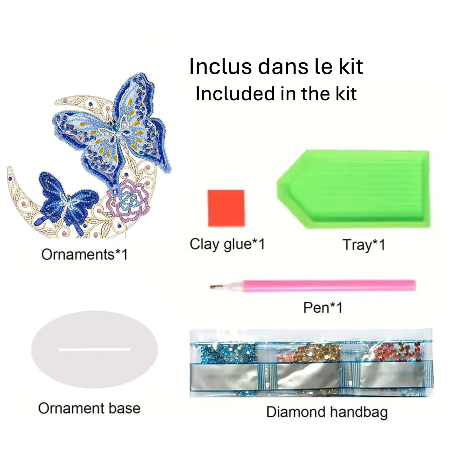 Papillons de Lune – Objet Décoratif sur Pied