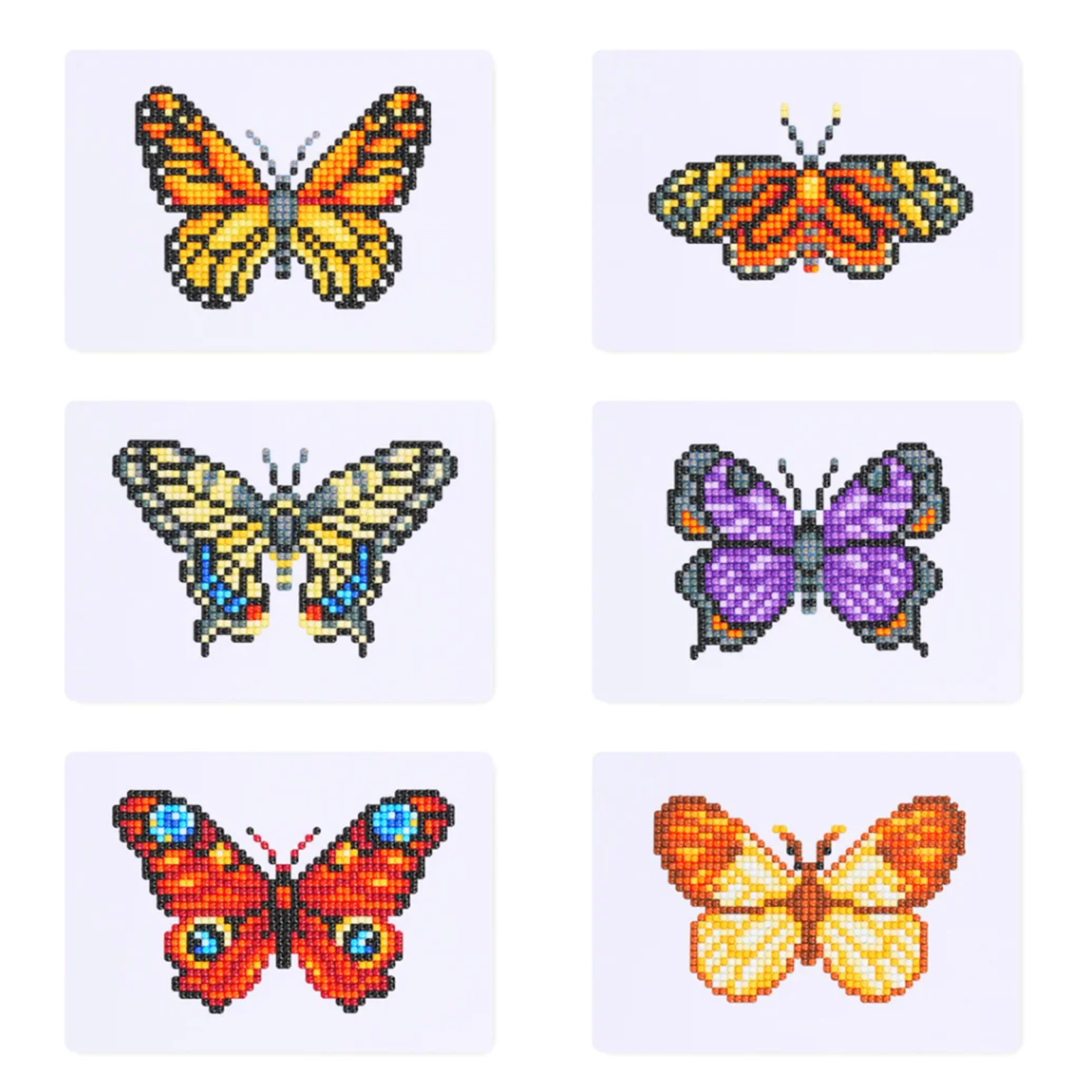 Lot de 6 Mini Diamond Painting – Papillons du Monde 🦋