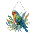 Perroquet Exotique – Suspension en Broderie Diamant