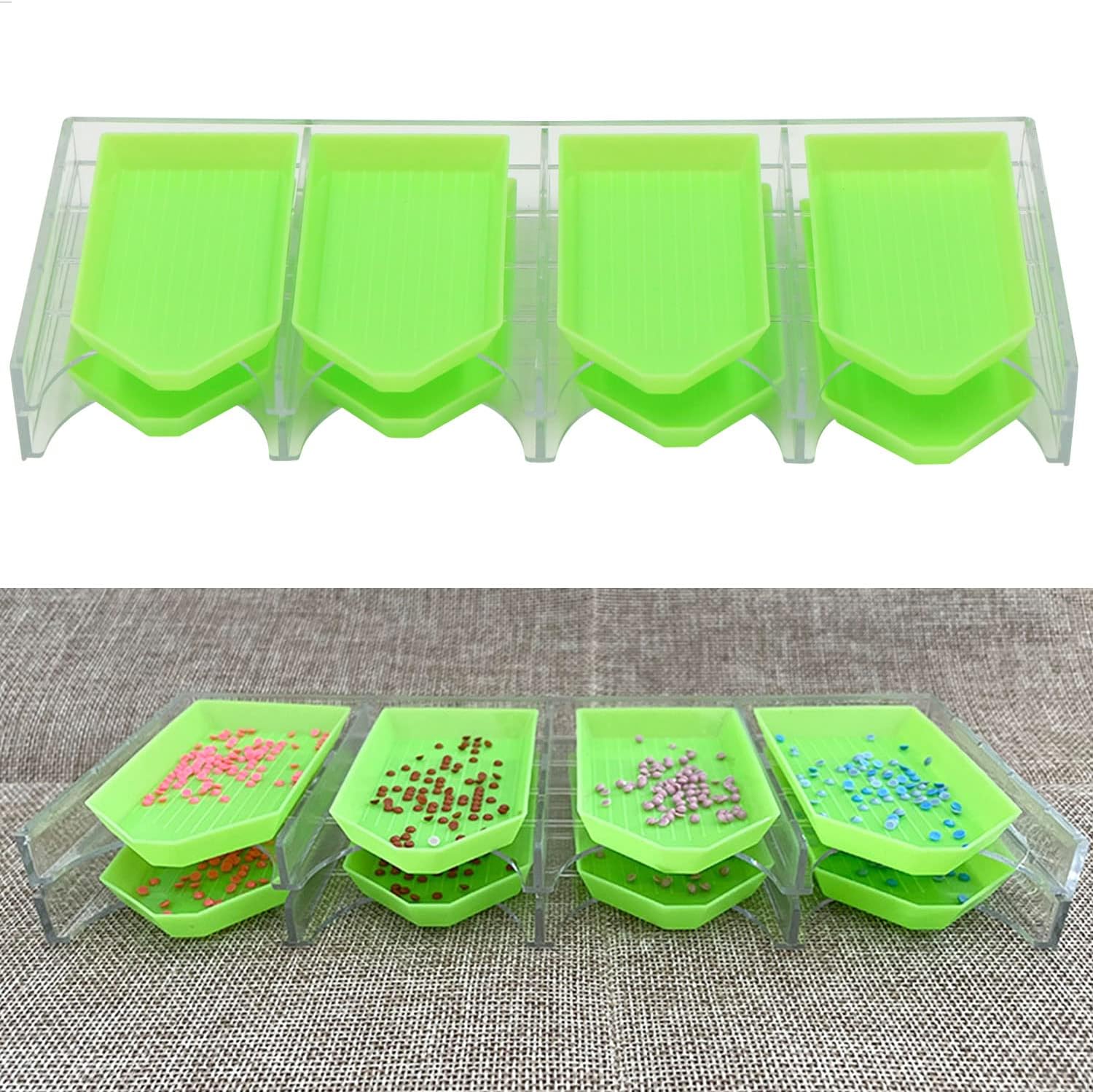 Plateau de tri empilable transparent et pratique